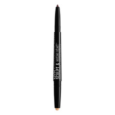 Карандаш для бровей `NYX PROFESSIONAL MAKEUP` SCULPT & HIGHLIGHT BROW CONTOUR  тон 06 Light beige