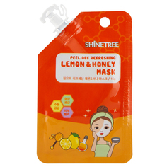 Маска для лица `SHINETREE` Лимон и мед (освежающая) 15 мл