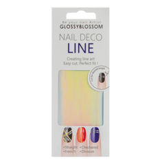 Наклейки для ногтей `GLOSSYBLOSSOM` NAIL DECO LINE (голографические линии)
