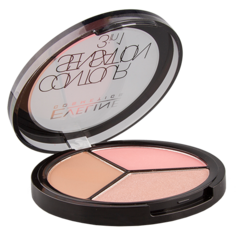 Набор для макияжа `EVELINE` CONTOUR SENSATION 3 в 1 тон 01 Pink Beige