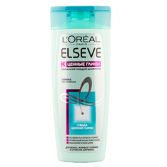 Шампунь для волос `LOREAL` `ELSEVE` 3 ЦЕННЫЕ ГЛИНЫ балансирующий (для волос, жирных у корней и сухих на кончиках) 250 мл