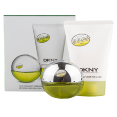 Набор подарочный женский `DKNY` BE DELICIOUS (парфюмерная вода 30 мл, лосьон для тела 100 мл)