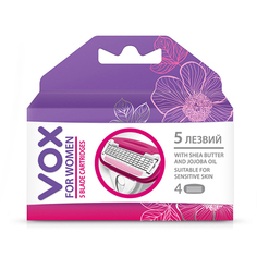 Кассеты для станка `VOX` FOR WOMEN 5 лезвий 4 шт