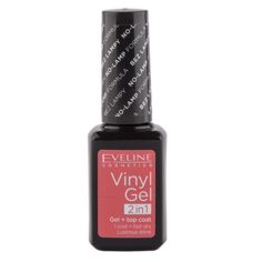 Лак для ногтей `EVELINE` VINYL GEL 2 IN 1 тон 204 (без использования лампы) 12 мл