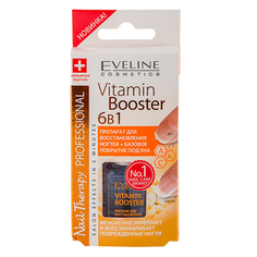 Средство для восстановления ногтей `EVELINE` VITAMIN BOOSTER 6 IN 1  12 мл