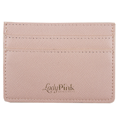 Картхолдер `LADY PINK` BASIC бежевый саффьяно