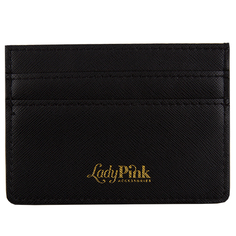 Картхолдер `LADY PINK` BASIC черный саффьяно