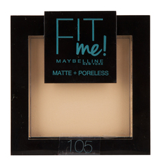 Пудра компактная для лица `MAYBELLINE` FIT ME тон 105 натуральный бежевый