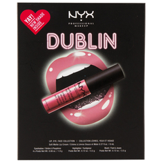 Набор подарочный женский `NYX PROFESSIONAL MAKEUP` CITY SET (помада для губ SOFT MATTE LIP CREAM тон 46 Dublin, тени для век, хайлайтер, румяна)