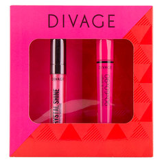 Набор подарочный женский `DIVAGE` (тушь для ресниц 90Х60Х90 тон 6101, блеск для губ CRYSTAL SHINE тон 08)