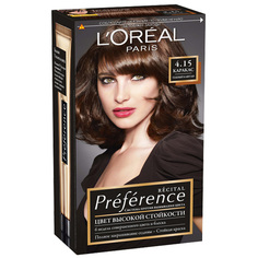 Краска для волос `LOREAL` `PREFERENCE` тон 4.15 Каракас (темно-каштановый)