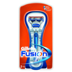 Станок для бритья `GILLETTE` `FUSION` с 2 сменными кассетами
