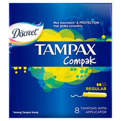 Тампоны с аппликатором `TAMPAX` COMPAK Regular Single 8 шт