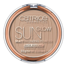 Пудра компактная для лица `CATRICE` SUN GLOW MATT тон 030 (средний бронзовый) с эффектом загара