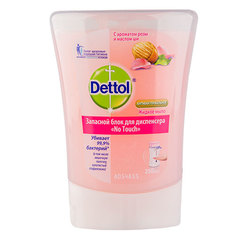 Запасной блок для диспенсера `DETTOL` с сенсорной системой No Touch c ароматом розы и маслом ши 250 мл