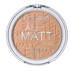 Пудра для лица компактная `CATRICE` ALL MATT PLUS матирующая тон 030 (warm beige)