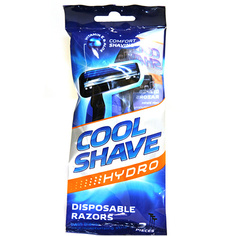 Станок для бритья `COOL SHAVE` HYDRO одноразовый мужской с двойным лезвием 3 шт