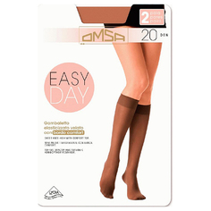 Гольфы женские `OMSA` `EASY DAY` 20 den р-р M/L 3/4 (Caramello) 2 пары