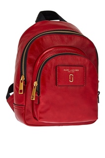 Красный кожаный рюкзак с логотипом Marc Jacobs