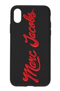 Черный чехол для iPhone X с логотипом Marc Jacobs