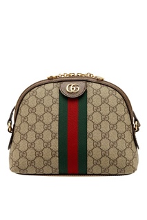 Бежевая сумка с лентой Ophidia Gucci