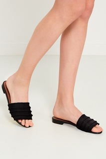 Черные сандалии с плиссированной отделкой Tabitha Simmons