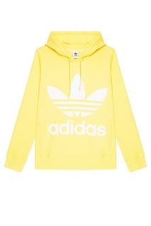 Желтое худи с логотипом Adidas