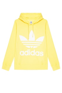Желтое худи с логотипом Adidas