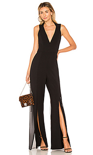 Комбинезон с шифоновыми вставками v neck - Halston Heritage