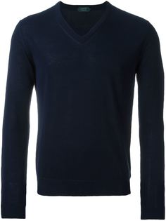 свитер c V-образным вырезом  Zanone
