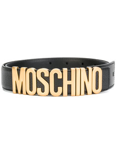 ремень с фирменной бляшкой Moschino