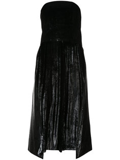 high low strapless top  Christian Siriano