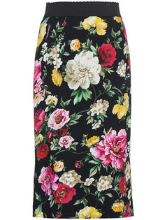 юбка-карандаш с цветочным принтом  Dolce & Gabbana