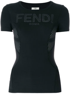 футболка с принтом логотипа Fendi