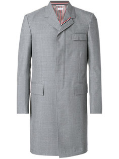 пальто средней длины кроя Chesterfield Thom Browne