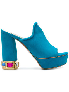 мюли на декорированном каблуке Casadei