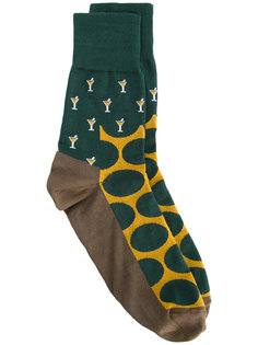 cocktail pattern socks Kolor