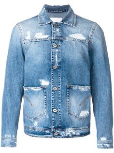 джинсовая куртка с эффектом потертости Dondup