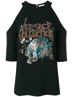 декорированная блузка с вырезными деталями на плечах Versace Collection