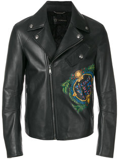 байкерская куртка с принтом логотипа Versace