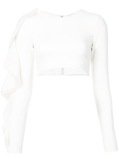 cropped ruffled top Christian Siriano