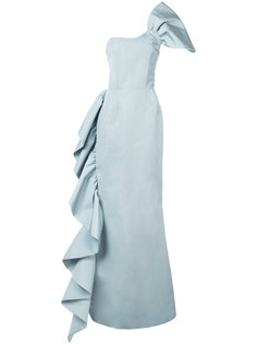 ruffled one shoulder gown  Christian Siriano