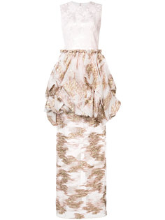 fitted jacquard dress Christian Siriano