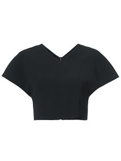 cropped V-neck top Christian Siriano