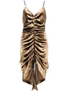 асимметричное платье со сборкой Misha Collection