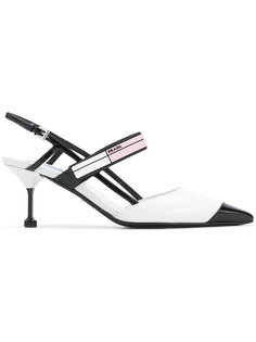 туфли с ремешком на пятке Prada