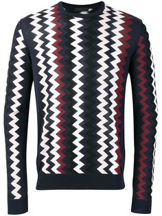свитер с зигзагообразным узором Prada