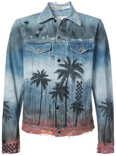 джинсовая куртка с принтом в виде пальм Amiri