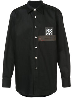 рубашка с фирменной нашивкой Raf Simons