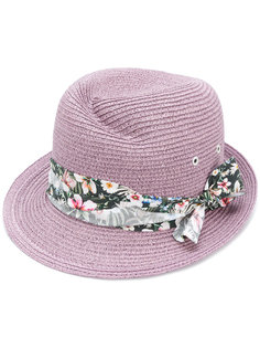 floral banded fedora Maison Michel